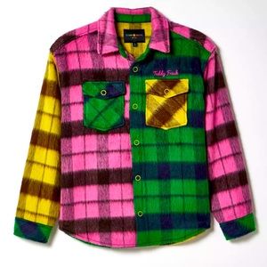 Beautiful Plaid Colorful Shacket - NWT . Never worn
